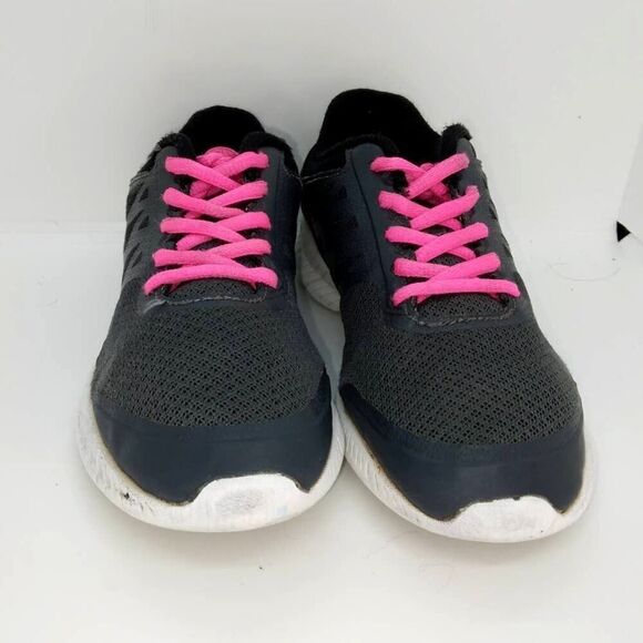 FILA Girl's Pre-owned Charcoal Gray & Pink Running Sneakers - sz. 3 1/2Y - Picture 2 of 6